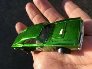 Vintage Redline Hotwheel Custom Dodge Charger ' 69 GREEN Really Good White Inter 5