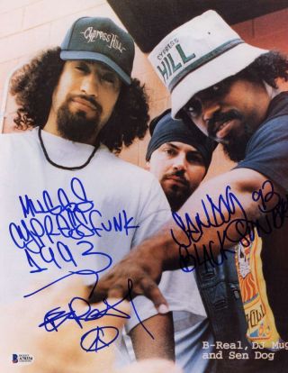 Cypress Hill Rare Group Signed Autographed 11x14 Photograph Beckett Bas