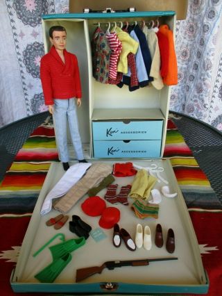 Vtg 1962 Ken Doll By Mattel With Clothes & Accessories,  Barbie