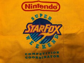 VINTAGE 1993 NINTENDO SNES STARFOX COMPETITION CHAMPIONSHIP WEEKEND APRON 2