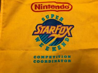 VINTAGE 1993 NINTENDO SNES STARFOX COMPETITION CHAMPIONSHIP WEEKEND APRON 6