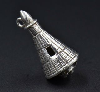 Vintage Mercury Friendship 7 Space Capsule 14k White Gold Charm Pendant Nasa 3d