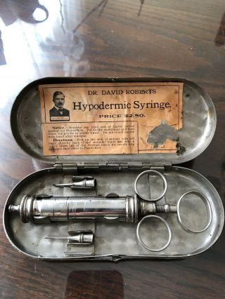 Vintage Dr.  David Roberts Hypodermic Syringe Pat.  Oct.  22.  1901 Medical - Veterin 3