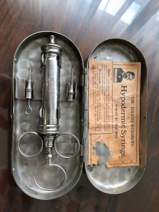 Vintage Dr.  David Roberts Hypodermic Syringe Pat.  Oct.  22.  1901 Medical - Veterin 6