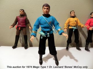 Vintage Star Trek Mego 1974 Dr.  Mccoy Loose Type 1 Body T1 Leonard Bones Mccoy