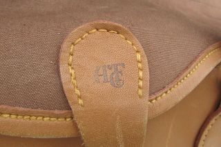 Early Vintage Canvas & Brown Leather ABERCROMBIE & FITCH Duffle Bag Overnighter 4
