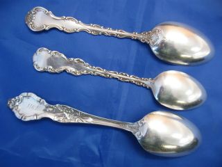 Antique Sterling Silver Powdered Sugar Sifter Spoon & 925 Teaspoon Group 2