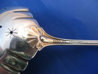 Antique Sterling Silver Powdered Sugar Sifter Spoon & 925 Teaspoon Group 5