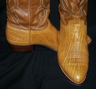 Vintage J.  Chisholm Mens Cowboy Boots (13 D tan) 8