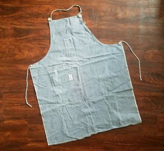 Vtg Atlas Brand Selvedge Denim Hickory Stripe Union Made Overalls Rare