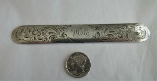 Antique,  Victorian,  Sterling Silver,  Miniature,  4 ",  Book,  Letter Opener,  Paper Folder