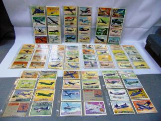 Vintage 1952 Topps Wings Friend Or Foe Warplane Trading Cards 151 Card Set