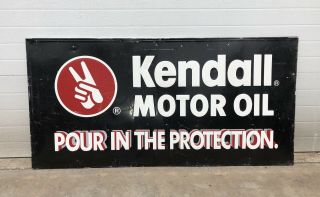 Vintage Kendall Motor Oil Metal Sign Advertising Old Gas Station Auto Can