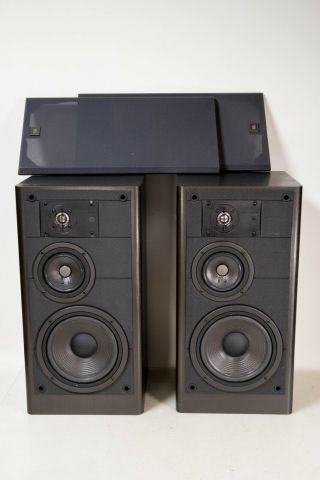 Vintage Jbl Lx44 Audiophile Hi - Fi Speakers Black Pair Professionally Refoamed