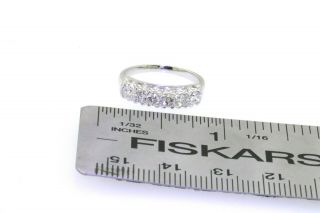 Vintage 14k white gold 0.  50ct VS1 - G diamond wedding band ring size 5.  25 3