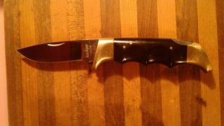 Vintage Kershaw KAI 1050 Folding Knife By Hattori Seki Japan W/ Sheath 3