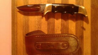 Vintage Kershaw KAI 1050 Folding Knife By Hattori Seki Japan W/ Sheath 4