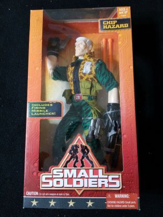 Vintage 1998 Kenner Dreamworks Small Soldiers 12 " Chip Hazard Figure,  Nib
