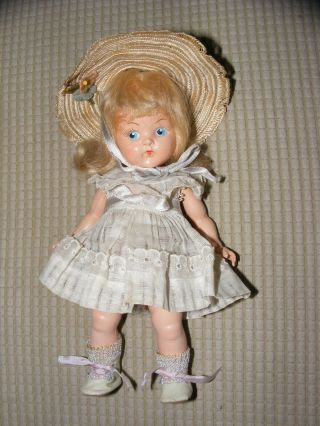 Vintage Hard Plastic Painted Eye Ginny Doll 1948 - 49 All