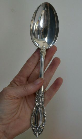 Large Towle King Richard Sterling Silver Serving Spoon 8 1/2 " No Mono 8.  5