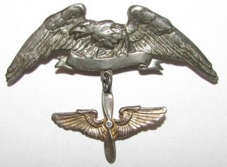 Coro Sterling Ww2 Pilots Sweet Heart Pin United States Army Air Force/ Air Corps