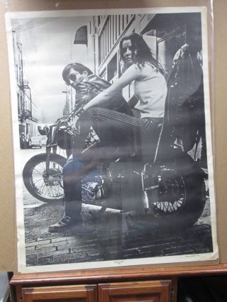 Bonnie And Clyde 1968 Black And White Poster Large Biker Cafe Racer Inv 1649