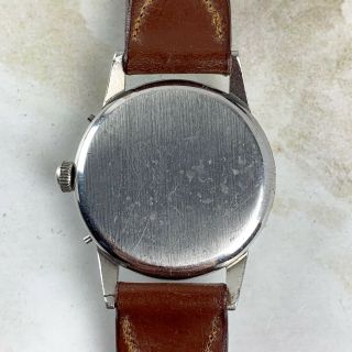 Vintage Movado Triple - Date Calendar Wristwatch 33mm Steel NR 6