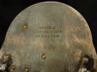 Landstrom ' s Vintage Sterling Silver 10K Gold Trim 