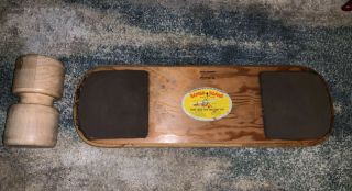 Vintage Bongo Board 34 " Wood Balancing Exercise Work Out Game Antique