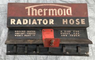Vintage Thermold Radiator Hose Store Display Rack Metal Sign Gas & Oil 6