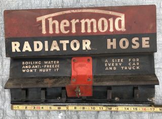 Vintage Thermold Radiator Hose Store Display Rack Metal Sign Gas & Oil 7