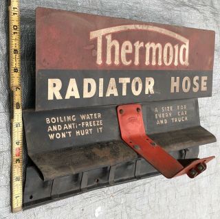 Vintage Thermold Radiator Hose Store Display Rack Metal Sign Gas & Oil 8