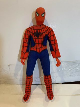 Vintage 1972 Mego Spiderman Action Figure Marvel Shape Type 1 T1 8”