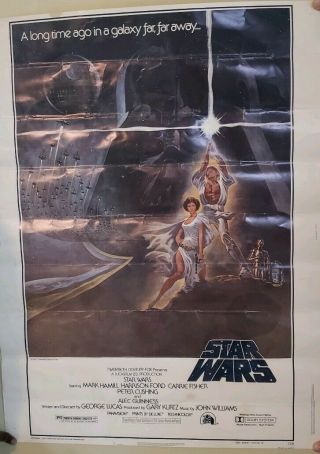 Vintage 1977 Star Wars A Hope One Sheet Style A Movie Poster 77/21