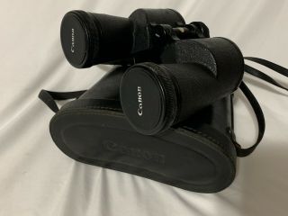 Vintage Canon 7x50 7.  2 Binocular With Case Caps Good Japan