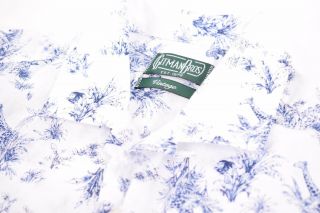 Gitman Bros.  Vintage Nwt Short Slv Shirt Sz Xl In White W/ Blue Floral & Animals