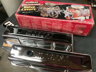 Moroso 6810 Vintage Sbc Chrome Plated Steel Extra Tall Nos Pair (2)