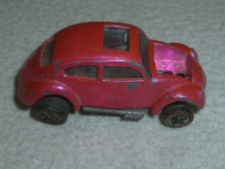 Vintage Hotwheels Redline Metallic Hot Pink Custom Volkswagon 1968 Mattel Rare