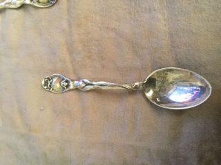 Rare Antique Unger Bros Sterling Silver La Fantaisie Art Nouveau Spoon.  5”