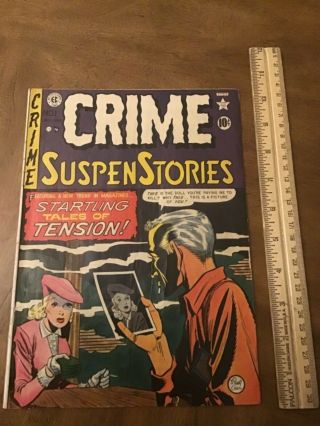 Vintage Crime Suspenstories 1 Golden Age Comic Book By Ec Comics 1950
