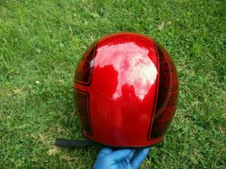 Vintage Bell Snell Moto Star 3 III Motorcycle Helmet XL Extra Large custom red 3