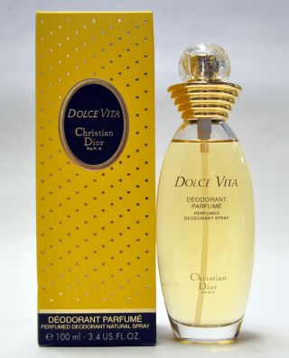 Dolce Vita Christian Dior Perfume Women 3.  4oz Deodorant Parfum Spray Vintage