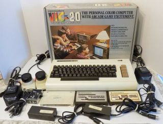 Vintage Commodore Vic 20 Personal Computer And Accessories