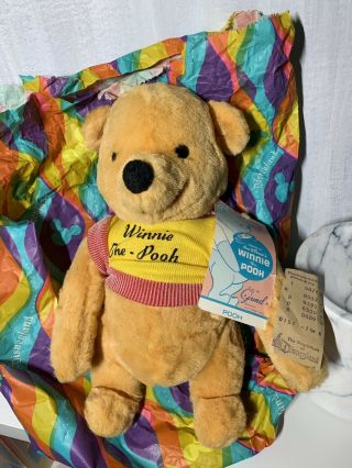 Extremely Rare 1950’s Vintage Mohair Disney Winnie The Pooh