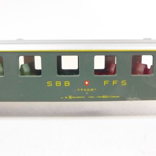 Vintage HAG Swiss Made HO Scale SBB CFF Green Passenger Car Train 10 