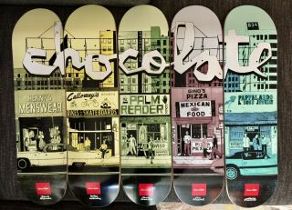 Evan Hecox Chocolate Skateboards " City Series " Rare Complete Deck Set 2008
