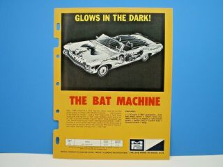 Mpc 1970 Impala " The Bat Machine " Color Single Sided Dealer Flyer Rare