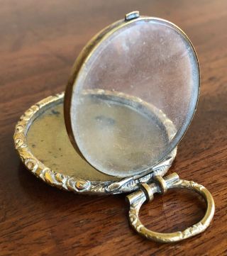 An Antique 19th Century Unmarked Yellow Metal Mourning Locket.  “In Memory Of”. 3
