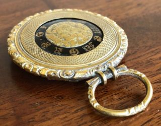 An Antique 19th Century Unmarked Yellow Metal Mourning Locket.  “In Memory Of”. 6