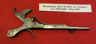 Winchester Model 1873 Complete Lower Tang From A 32 Wcf Rifle Made In 1890